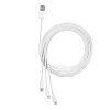 Rychlé nabíjení USB na M+L+C Baseus Superior Data 3,5A 1m (bílý)