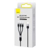 Rychlé nabíjení USB na M+L+C Baseus StarSpeed 3,5A 0,6 m (černý)