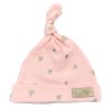 BABY 01090 Dětská čepička Šmoulinka Srdíčka růžová 3-6m