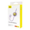 Nabíjecí kabel 3w1 Baseus USB na USB-C, USB-M, Lightning 3,5A, 1,1 m (fialový)