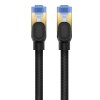 Opletený síťový kabel cat.7 Baseus Ethernet RJ45, 10Gbps, 25m (černý)