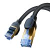 Opletený síťový kabel cat.7 Baseus Ethernet RJ45, 10Gbps, 25m (černý)