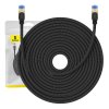 Opletený síťový kabel cat.7 Baseus Ethernet RJ45, 10Gbps, 25m (černý)