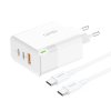 Nabíječek Foneng GAN65 USB-A, 2x USB-C GAN65, 2.4A, 65W (bílý)