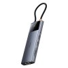 Rozbočovač 10v1 Baseus Metal Gleam II Series, USB-C na 1xHDMI, USB-A (10Gbps), USB-C, 2xUSB-A, Ethernet RJ45, SD/TF karta, mini-jack 3,5mm, USB-C(PD)
