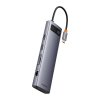 Rozbočovač 11v1 Baseus StarJoy Metal Glam Series, USB-C na HDMI +VGA + 3 x USB 3.0 + USB 2.0+USB-C PD + RJ45 + SD/TF +3,5 mm