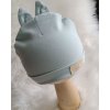 BABY 01574 Dětská čepice s ušima jersey Teal 6-9m