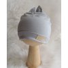 BABY 01575 Dětská čepice s ušima jersey Grey 0-3m