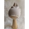 BABY 01581 Dětská čepice s ušima jersey Béžová 0-3m