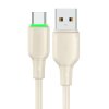 USB to USB-C Cable Mcdodo CA-4750 with LED light 1.2m (beige)