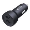 Aukey CC-Y23 nabíječka do auta, 2xUSB-C, 65W (černá)