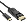 Kabel USB-C na Display Port Choetech XCP-1801BK, jednosměrný, 4K, 1,8 m (černý)