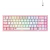 Mechanická herní klávesnice Havit KB874L RGB (růžová a bílá)