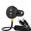 60W nabíječka do auta Baseus USB-C + kabel Lightning (černá)