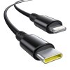 60W nabíječka do auta Baseus USB-C + kabel Lightning (černá)