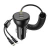 60W nabíječka do auta Baseus USB-C + kabel Lightning (černá)
