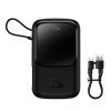 Powerbanka Baseus Qpow PRO s kabelem, 10000 mAh, 22,5 W (černá)