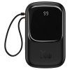 Powerbanka Baseus Qpow PRO s kabelem Lightning, portem USB-C a USB 20000 mAh, 20 W (černá)