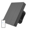 Chytrý WiFi nástěnný spínač SONOFF M5-3C-80 (3kanálový, pro rám, grafitový)