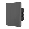 Chytrý WiFi nástěnný spínač SONOFF M5-3C-80 (3kanálový, pro rám, grafitový)