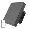 Chytrý WiFi nástěnný spínač SONOFF M5-3C-80 (3kanálový, pro rám, grafitový)
