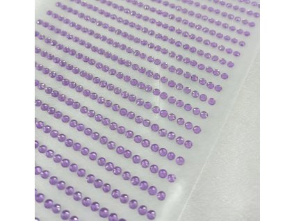2512 1 nalepovaci glitry na archu 3 mm svetle fialove