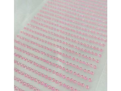 2527 8 nalepovaci glitry na archu 3 mm svetle ruzova