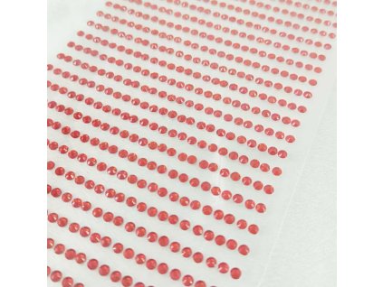 2530 7 nalepovaci glitry na archu 3 mm cervene