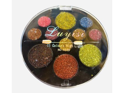 Glitrové očné tiene