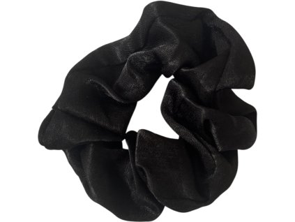 2584 2 scrunchies gumicka do vlasu cerna 9 cm