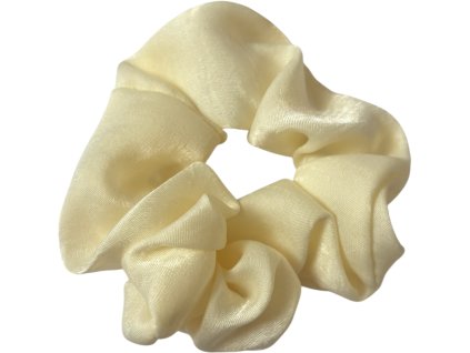 2593 3 scrunchies gumicka do vlasu kremova perletova