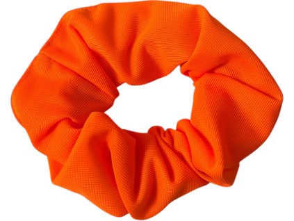 Scrunchies - gumki do włosów - neonowy pomarańczowy gumka