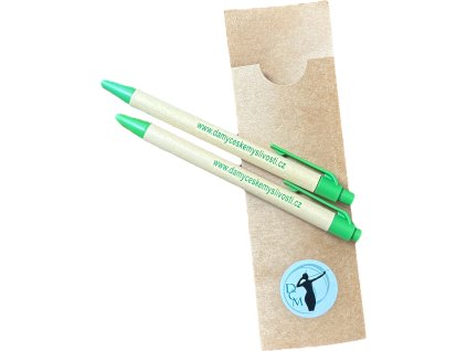 2641 4 sada propisky a mikrotuzky s logem v papirovem pouzdre