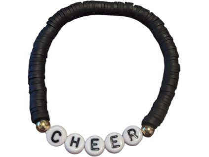 2701 1 naramek s koralky cheer cerny