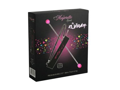 Majorette set Růžovka  Wand + Grip Tape + Case | Name Print FREE
