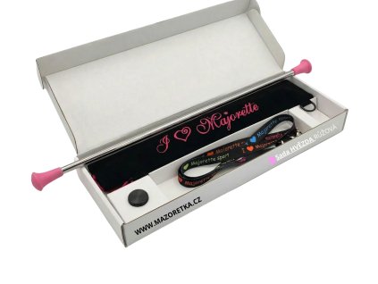 Twirling set STAR PINK  Wand + Grip Tape + Case | Name Print FREE