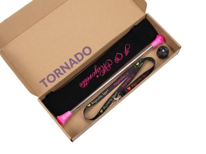 Majorette set TORNADO PINK  Wand + Grip Tape + Case | Name Print FREE