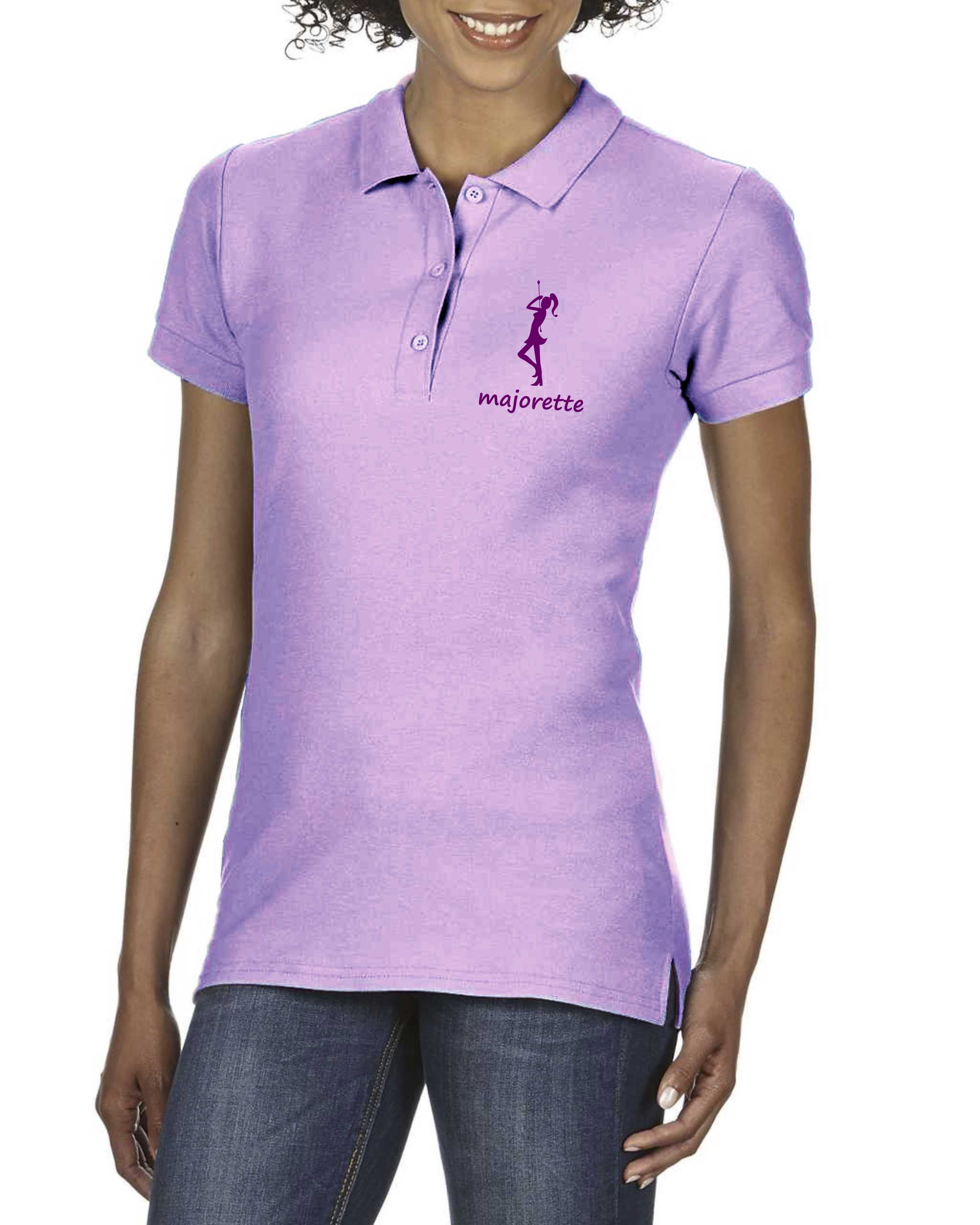 Damska koszulka polo, jasno fioletowa