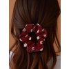2560 2 scrunchies gumicka do vlasu cervena s puntiky
