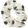 Scrunchies - gumička do vlasů bílá s puntíky