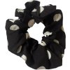 2575 2 scrunchies gumicka do vlasu cerna s puntiky