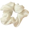 Scrunchies - Elastic de alb perlat