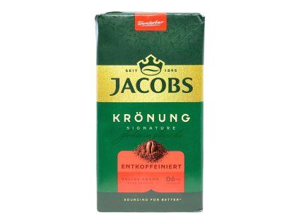 Jacobs Kronung Entkoffeiniert, mletá káva, 500 g