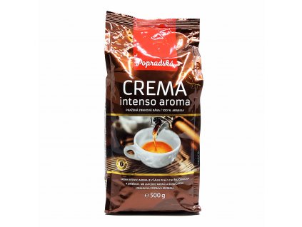 Popradská Crema Intenso aroma, zrnková káva 500 g