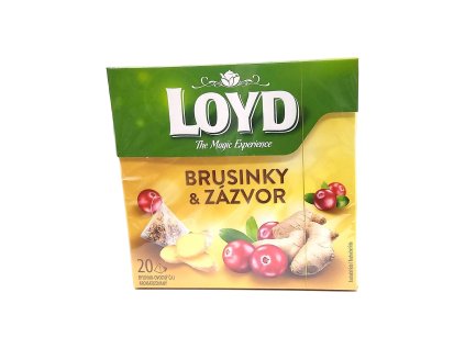 Loyd čaj Brusinky a zázvor 20 x 2 g