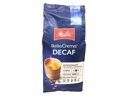 Melitta Bella Crema Decaffeinato zrnková káva 1 kg