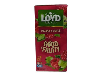Loyd čaj Good & Fruity Malina a angrešt 20 x 2,5 g