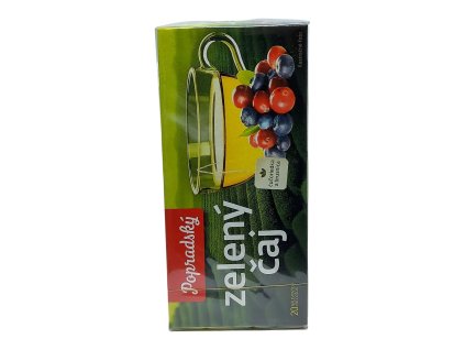 Popradský Zelený čaj s příchutí borůvka a brusinka 30 g