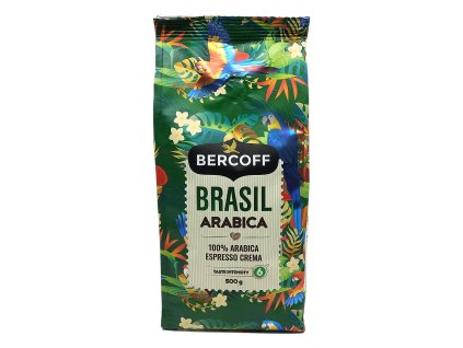 Bercoff Brasil Arabica Espresso Crema zrnková káva 500 g