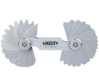 Rádiusz mérő sablon készlet 34 (17+17) lemez, 1-7 mm - Insize 4801-17